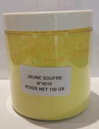 JAUNE SOUFRE CERAMIQUE POT 100 GRAMMES