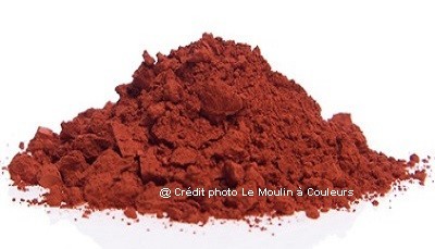 Pigment Ocre Rouge de Bourgogne (Puisaye) - Moulin à Couleurs